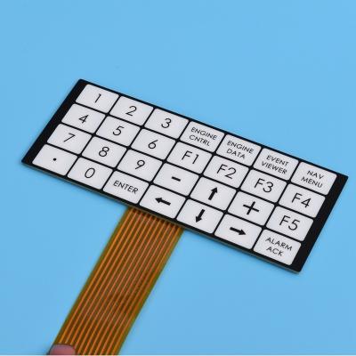 China Flexible Embossed Pcb Membrane Switch Fpc With 2.54mm Female Connector for sale