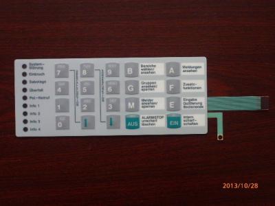 中国 浮彫りにされたペット蝕知の適用範囲が広い膜の接触スイッチ、キーボードの膜スイッチ 販売のため