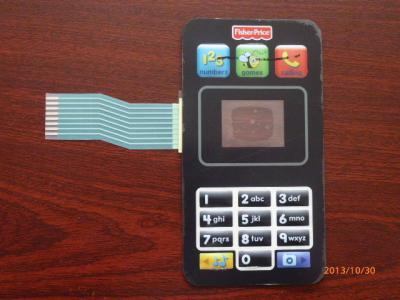China Mobile Phone Shape, PET Membrane Switch Customizable Keypad With Cover Film for sale
