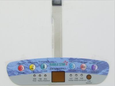China Interruptor flexible táctil plástico del panel del interruptor de membrana/de membrana del botón en venta