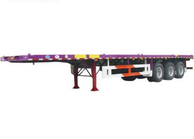China JOST 3 Axles Flatbed Truck Trailer 45 Ton 40 Feet Flatbed Trailer for sale