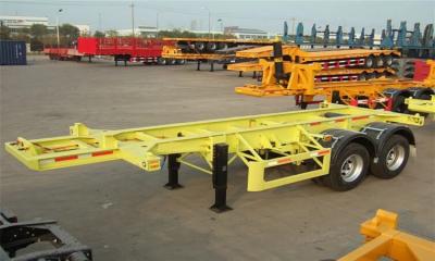 China 40 Ton 12R22.5 Skeleton Container Semi Trailer T700 Container Van Trailer for sale