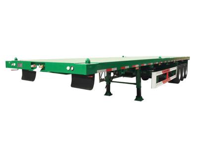 China Green 3mm Semi Truck Flatbed Trailer 12 Metre Flatbed 3 Axle Truck for sale