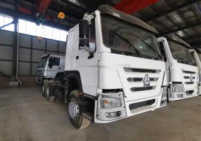China 371HP Second Hand Tractor Head 400L Double Drive Tractor Unit  6x4 for sale