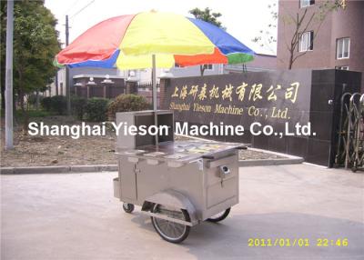 China Solos armarios del fregadero del abastecimiento del carro móvil del perrito caliente con las puertas de cristal en venta