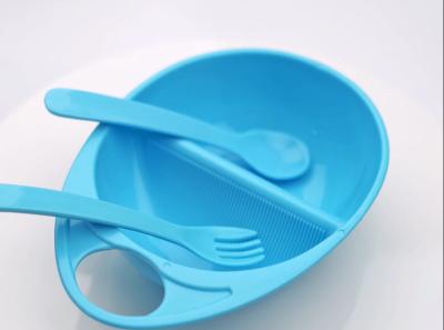 China Plastic Up 3 Month Baby Bowl With Spoon Fork for sale