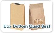 Box Bottom Quad Seal Coffee Bags and Zipper Pouches