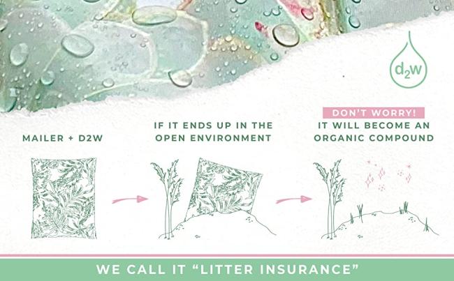 d2w mailers break down into organic compound