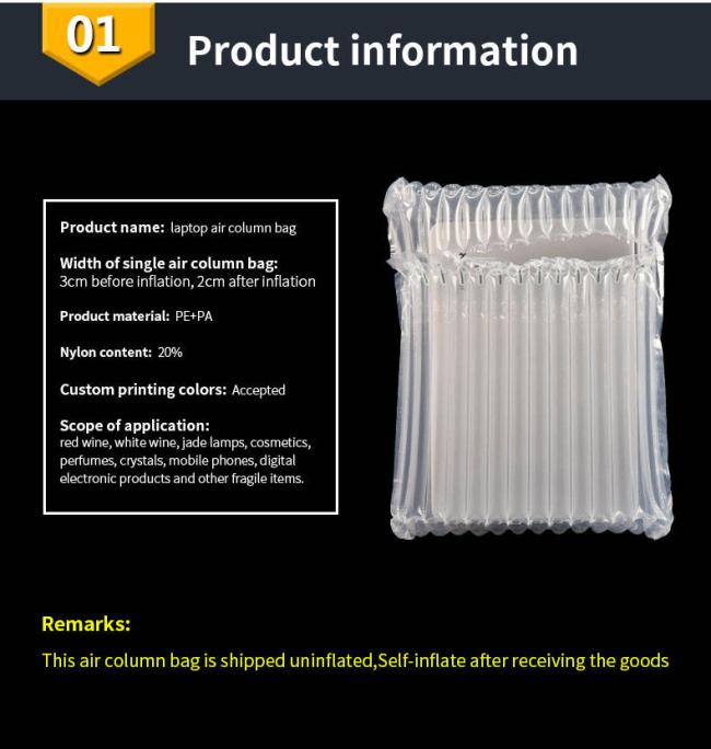Inflatable air bag laptop pack