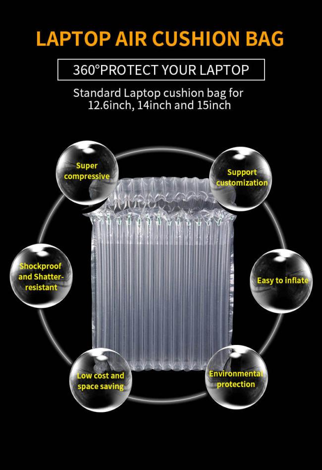 Inflatable air bag laptop pack
