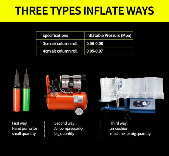 Inflatable air bag laptop pack