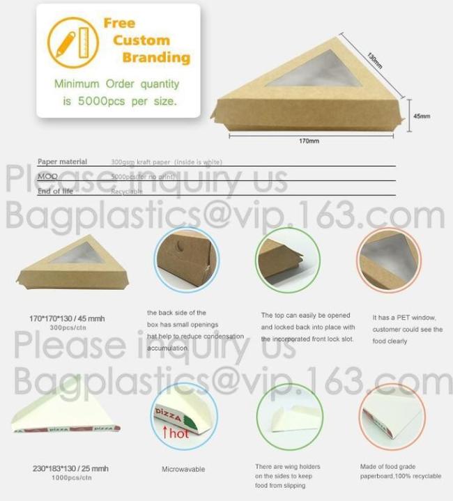 Triangle Food SLICE CAKE BOX, Salad, HUMBURGER BOX, BOAT TRAY, LUNCH BOX, HANDLER, CARRIER, BOWL, CUP 0