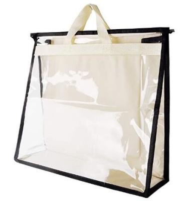 China Multi Size, Handbag Storage Dust Cover Bags, Handbag & Purse, Sturdy PVC Organizer Holder With Handle Zipper for sale