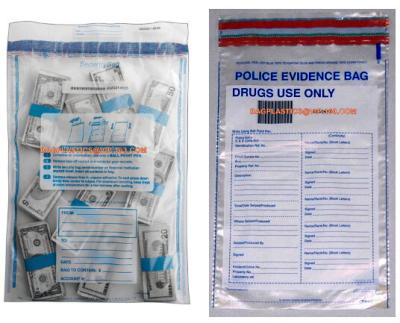 China Tamper Evidence Bags With Barcode And Serial Number Bank Money Coin Deposit Change Security Bags for sale