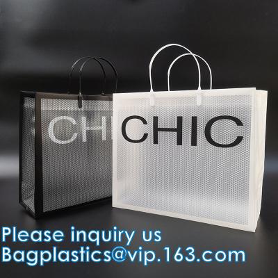 China Gift Bag, Promotional Clear Transparent PP Shopping Bag Hard Plastic Bag, Pp Tote Bag, Square Bottom for sale