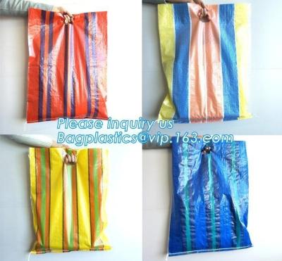 Eco Friendly fabric Laminated Handle, Pp Woven Tote Bag, RPET Coated Foldable Recyclable Shopping handy Bags