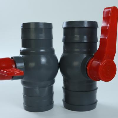 China Custom PVC Ball Valve 40mm Wear-Resistant Corrosion Resistant Construction for sale