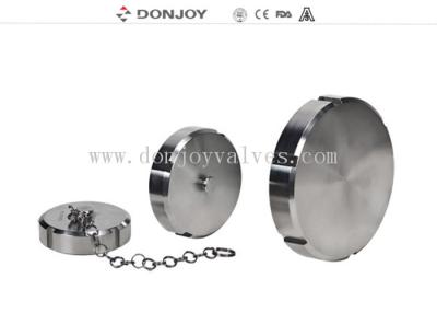 China Food Grade Stainless steel sanitary blind cap with/without chain 3A/DIN/SMS for sale