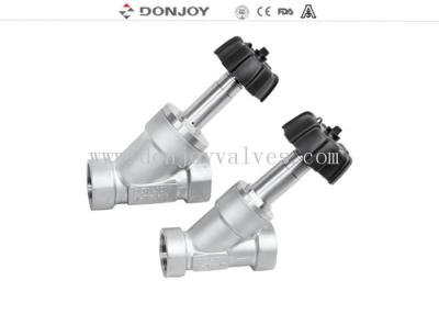 China Donjoy Plastic Manual angle seat valves with BSP Thread end for sale