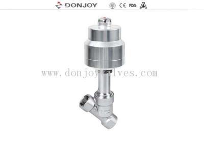 China Donjoy Stainless steel Pneumatic Angle Seat Valve with BSP Thread for sale