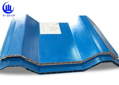 Κίνα Ζαρωμένο μπλε υλικού κατασκευής σκεπής Twinwall κεραμιδιών στεγών PVC κοίλο για τις γεωργικές και αγορές εμπορικών συναλλαγών προς πώληση