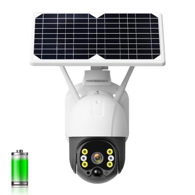 中国 Alarm Push Tuya 4G Solar PTZ Camera Motion Detection Waterproof Solar Panel CCTV Camera 販売のため