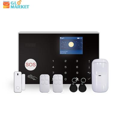 中国 Smart Home Tuya Alarm System Alexa Google Voice Control Wireless Wifi 4G SMS Alarm System 販売のため
