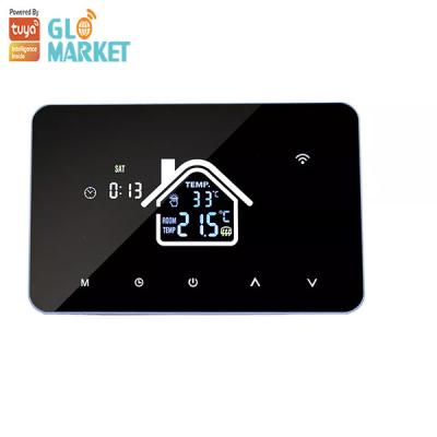 China Google Alexa Wifi Smart Thermostat Touch Panel Wireless For Electric Floor Heating for sale