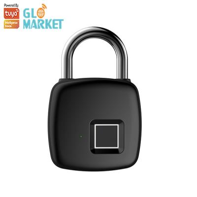 China Waterproof Safety Smart Fingerprint Padlock Mini Digital Electronic Tuya Smart Door Lock for sale