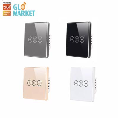 China Smart Home Dimmer Light Tuya Wifi Smart Switch Wireless Glass Crystal Panel Touch Wall for sale