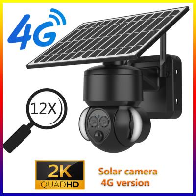 Chine Glomarket Ubox Wifi/4G Smart 12X ZOOM Floodlight Solar Battery PTZ Camera 6MP PIR Human Detection Camera à vendre