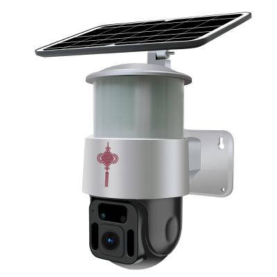 China Glomarket Tuya Wifi Wireless Solar Power Ip Solar Floodlight PTZ Camera Outdoor Network Camera Home Security System à venda