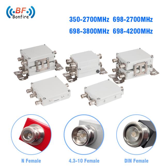 200W RF Triplexer 698-960 1710-2170 1920-2710 2300-2400 2500-2700MHz UHF Combiner Diplexer with N-Female for Ibs/Das