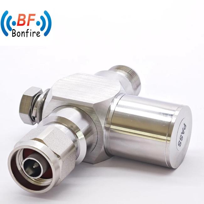N Lightning Surge Protector N Dual Female Jack to N Female Bulkhead Surge Arrester Lightning Arrestor Protection with Gdt 6g RF Arrester