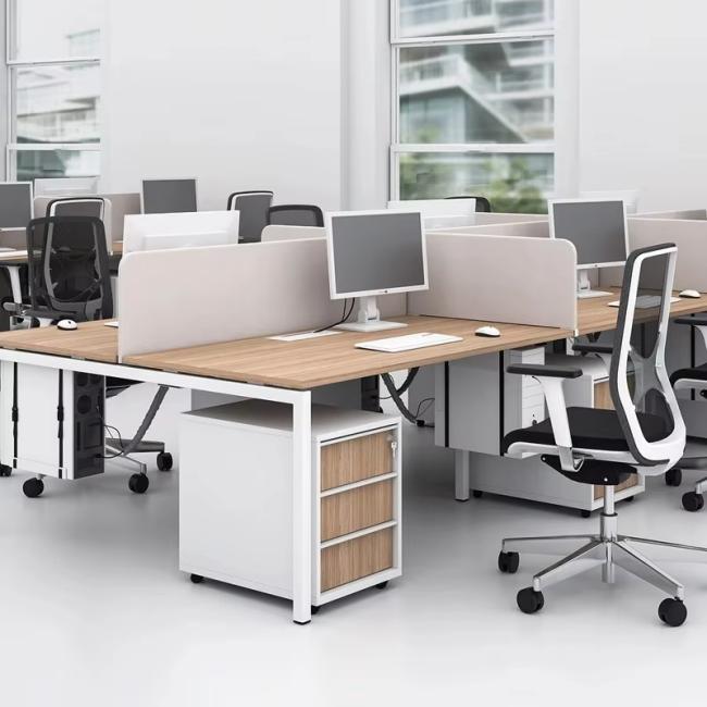 Multiple acoustic dividers in office setting