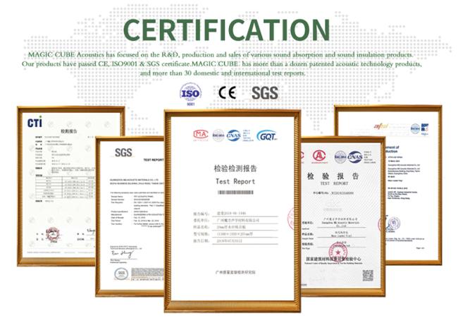 CE Certificate for wooden acoustic panels