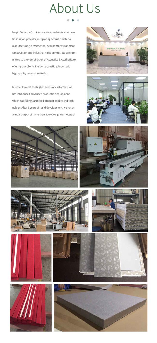 Multiple fabric wrapped acoustic panels in various colors