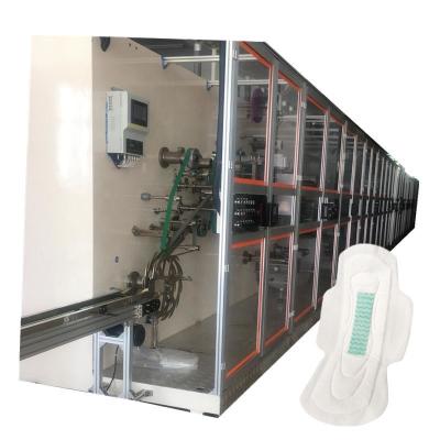 China Longitudinal Folding System Sanitary Napkin Machine OEM Customized for sale