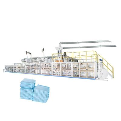 China Ultrasonic Automatic Sanitary Pads Manufacturing Machine Microfiber Fabric Medical Under Pad for sale