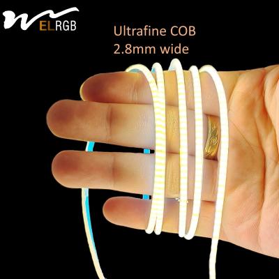 China 2.8mm Wide RGB COB Dimmable LED Strip For Car Home Hotel Deco for sale