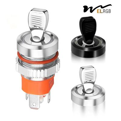 China 16mm 16A Metal Toggle Switch LED Light Spare Parts Push Button Toggle Switch for sale