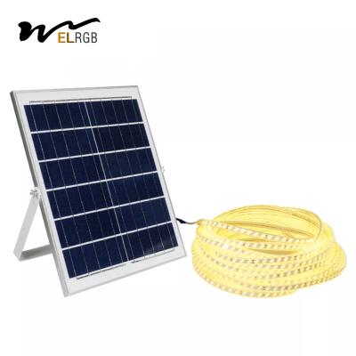 China 3000K Batería de litio Energía solar LED de banda Rgb Solar LED Lámparas de cinta en venta