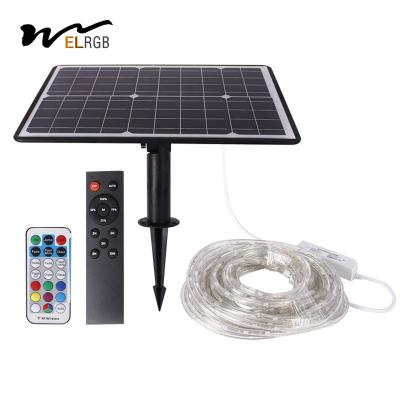 China IP65 IP67 Solar Powered Led Strip Lights Outdoor 6500K Solar Led Rope for sale