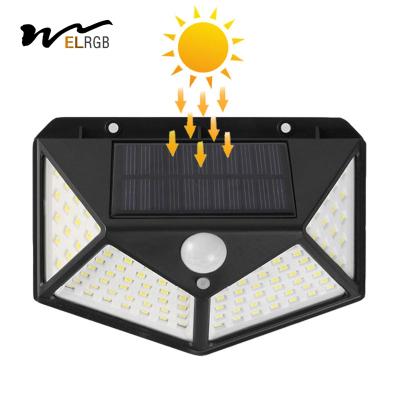 China 1000LM 100 LED Solar Powered Lights Solar Motion Detector Lights for sale