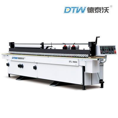 China MDF Plywood Profile  Edge Sanding Machine DTL-160DS With Side Routing Trimming Buffing Side Sanding Machine for sale