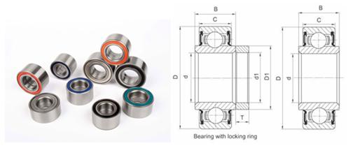 Hyundai Toyota Auto parts wheel hub bearing DAC3562W KOYO Bearing