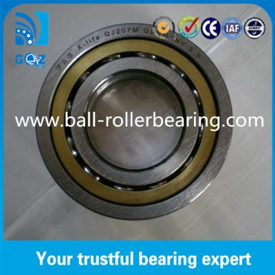 China QJ207M Four Point Angular Contact Ball Bearing 17mm Height With Brass Cage for sale