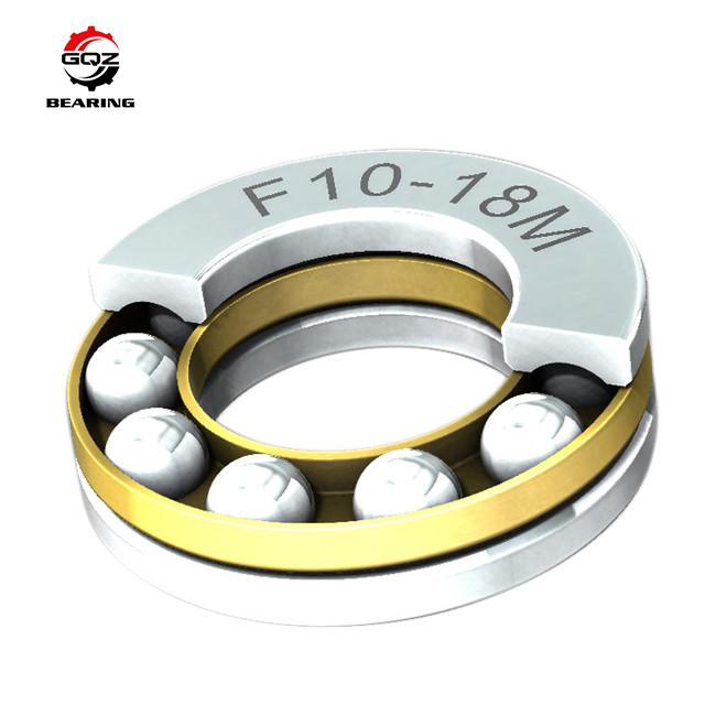 F10-18M Brass Cage Miniature Thrust Ball Bearing with Groove 10x18x5.5mm