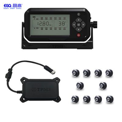China 10 Tire Truck TPMS LCD Display Trailer Tire Monitoring System for sale