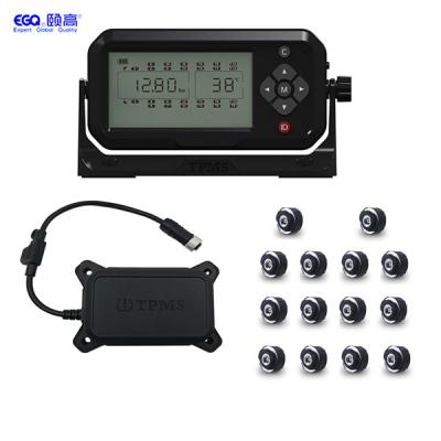 China Rechargeable Fourteen Tire Trailer Tyre Pressure Monitoring System for sale
